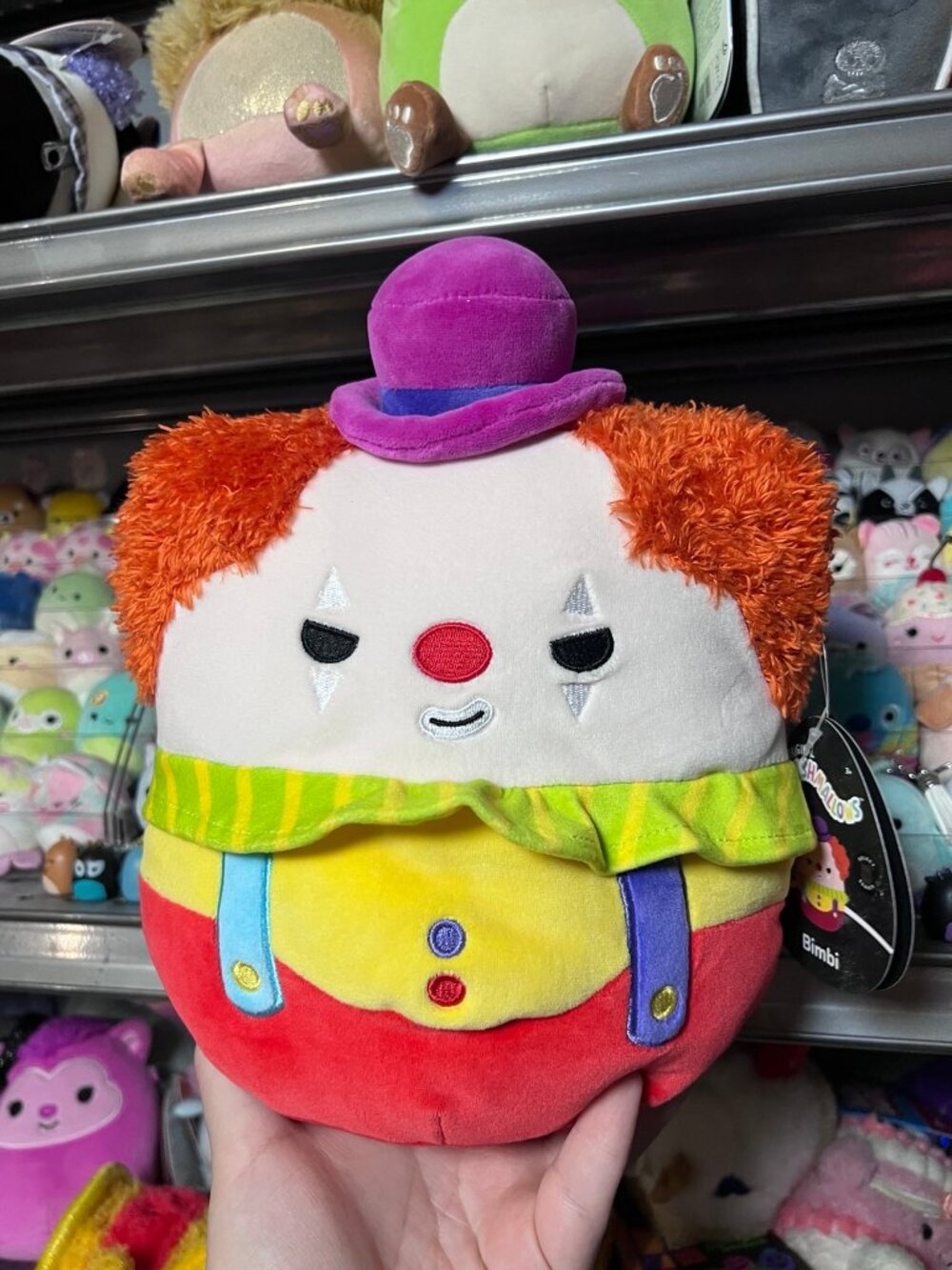 Squishmallows select series 8” BIMBI THE ANGRY MISCHIEVOUS CLOWN NWT